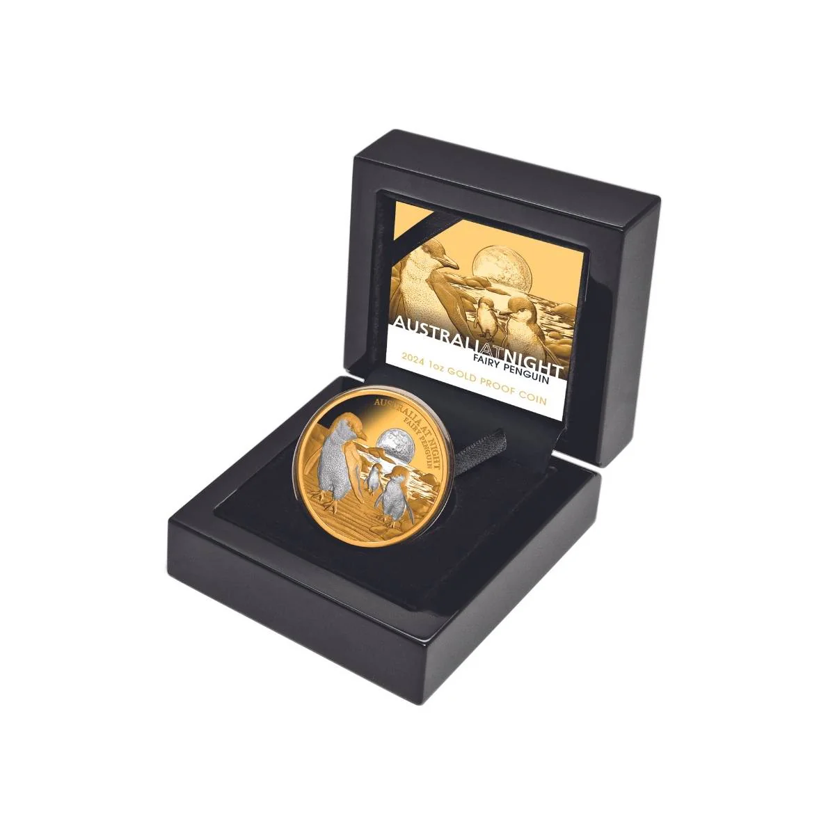 Australia at Night 2024 $100 Penguin Platinum-plated 1oz Gold Proof Coin - Image 3
