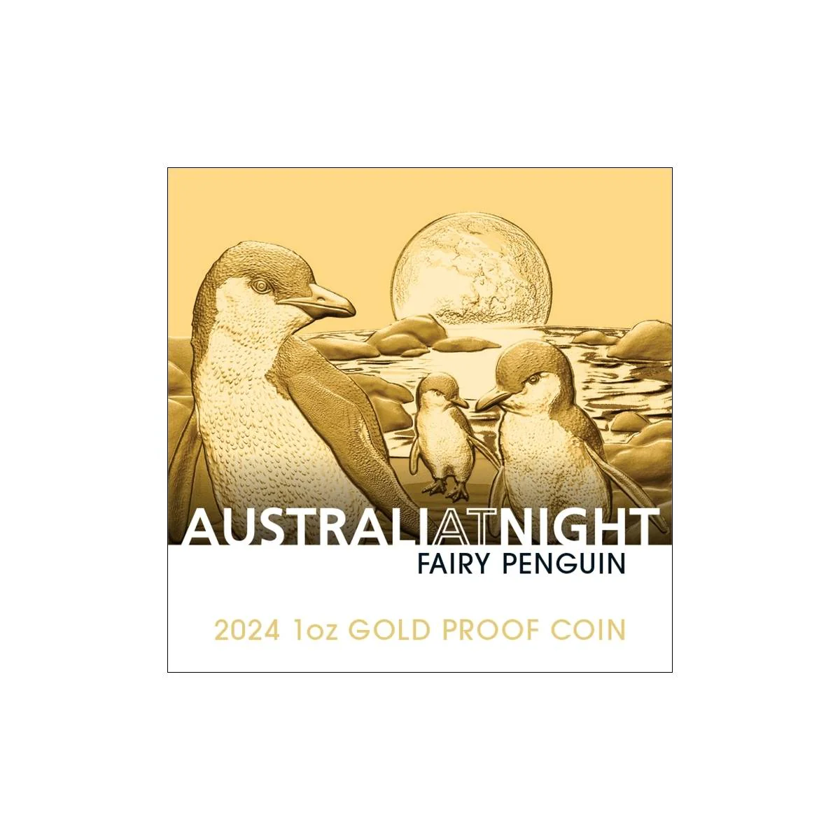 Australia at Night 2024 $100 Penguin Platinum-plated 1oz Gold Proof Coin - Image 5