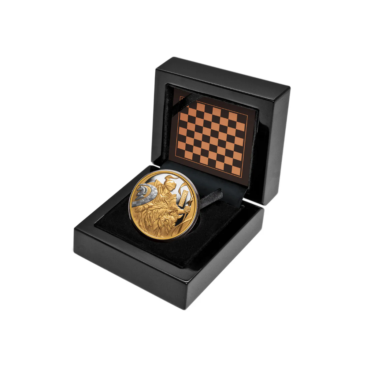Chess Knight 2024 $100 Platinum-plated 1oz Gold Proof Coin - Image 3