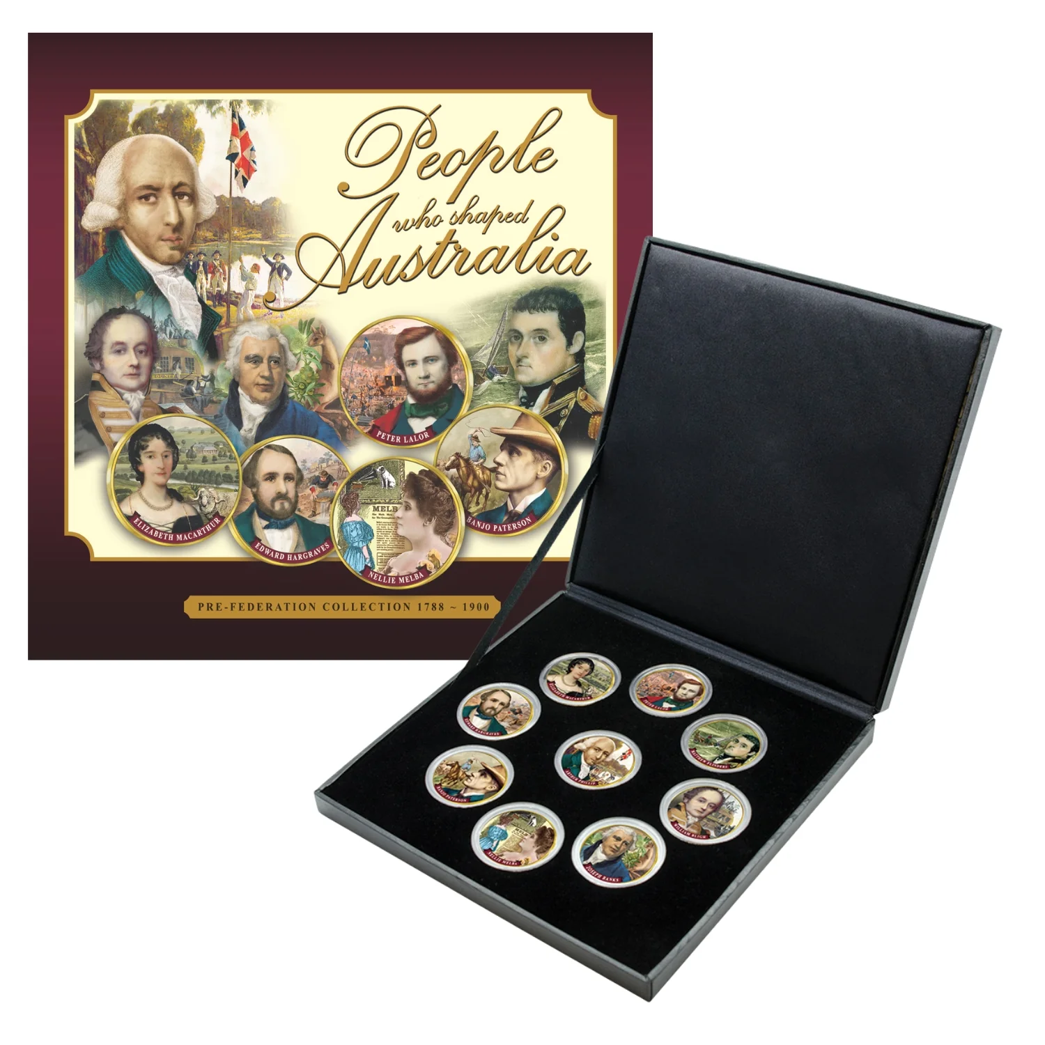 People Who Shaped Australia Gold-plated Penny 9-Coin Collection - Image 2