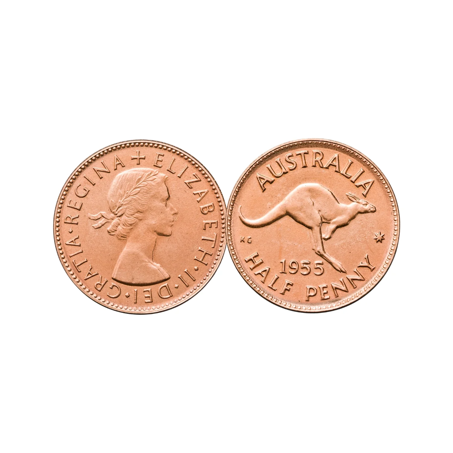 Australia Elizabeth II Perth Mint 1955 Halfpenny & Penny Proof Pair FDC - Image 2