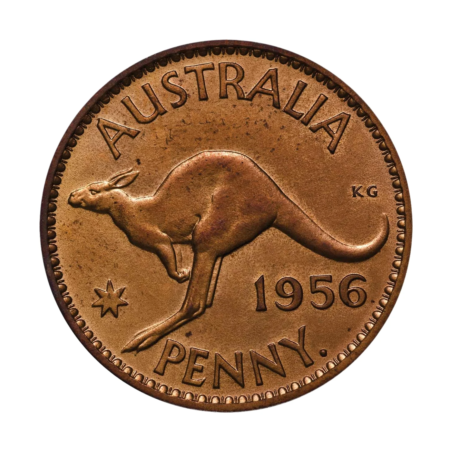 Australia Elizabeth II Perth Mint 1956 Penny Proof FDC - Image 2