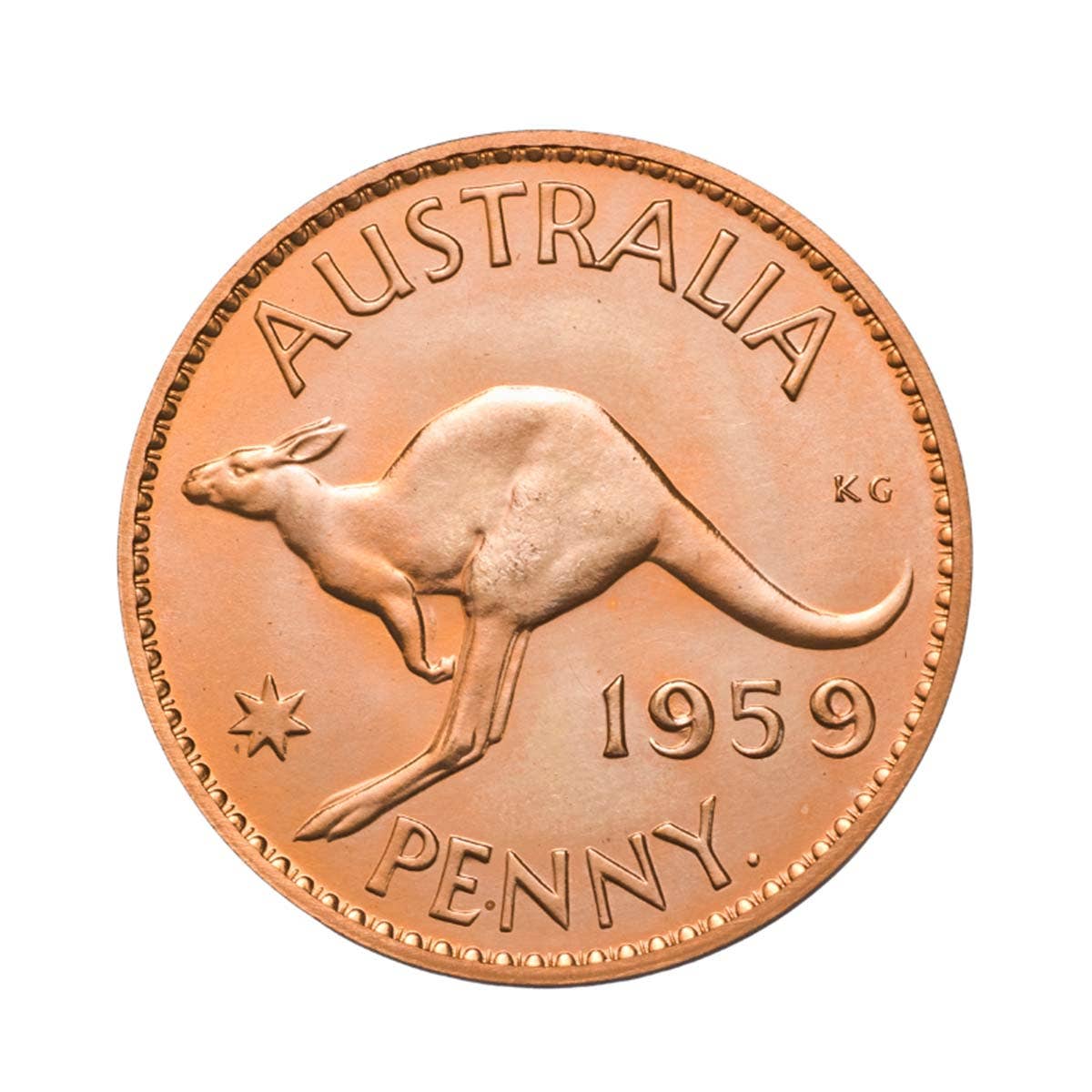 Australia Elizabeth II Perth Mint 1959 Penny Proof FDC - Image 2