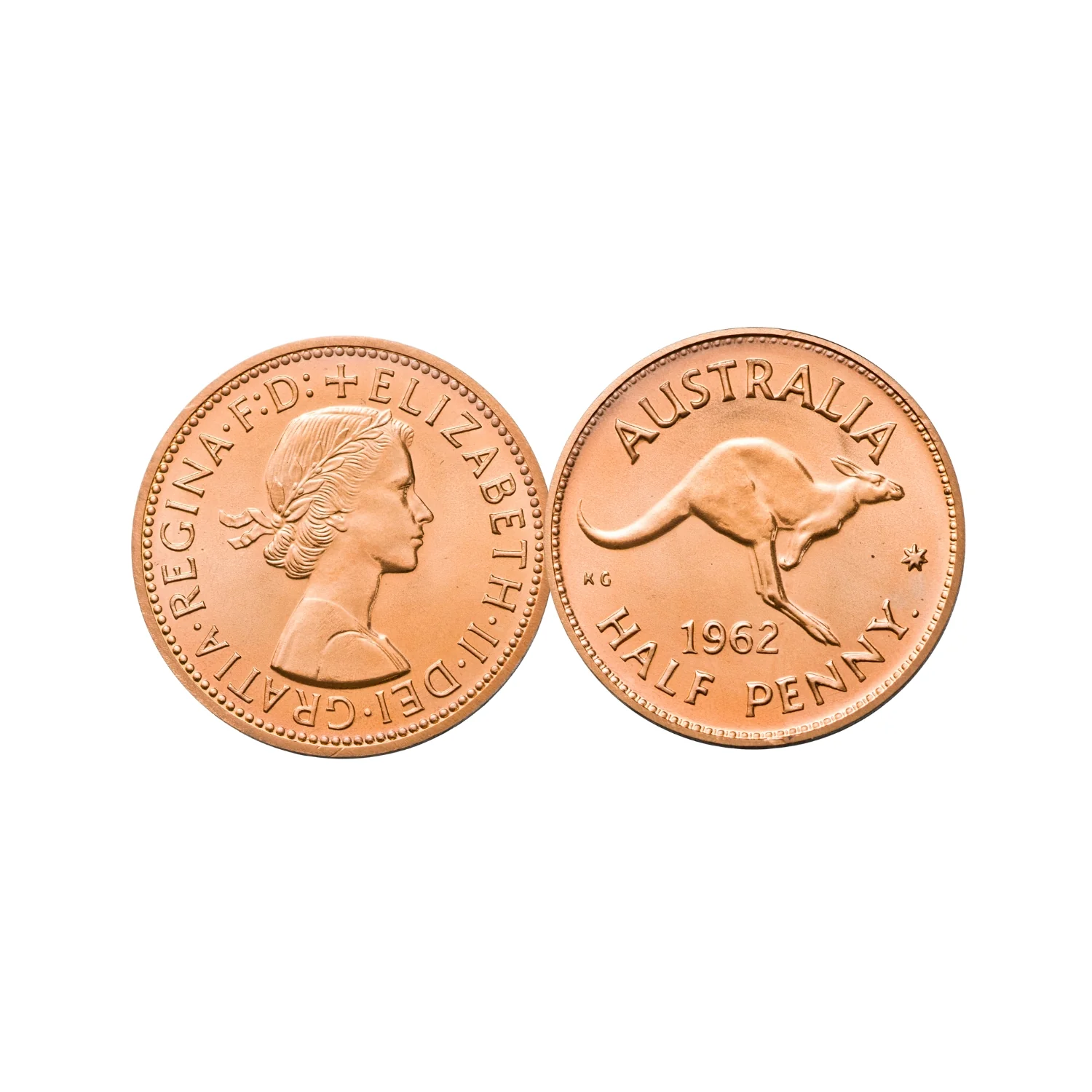 Australia Elizabeth II Perth Mint 1962 Halfpenny & Penny Proof Pair FDC - Image 2