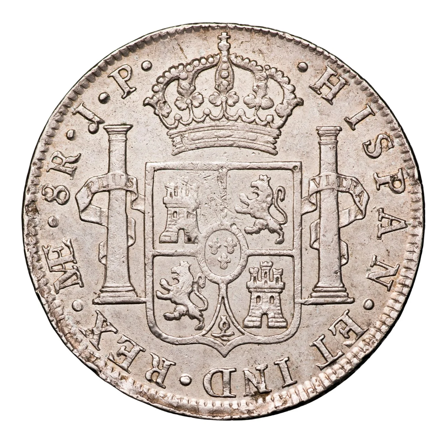 Spanish-American Charles IV Lima 1805 Silver 8 Reales about Uncirculated - Image 3