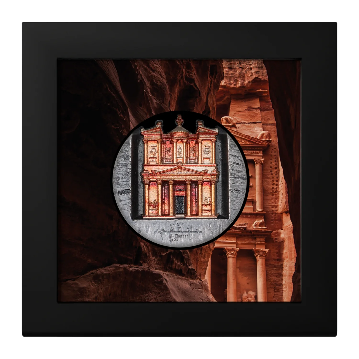 Petra Al-Khazneh 2025 $25 Ultra High Relief 5oz Silver Antique Coin - Image 3