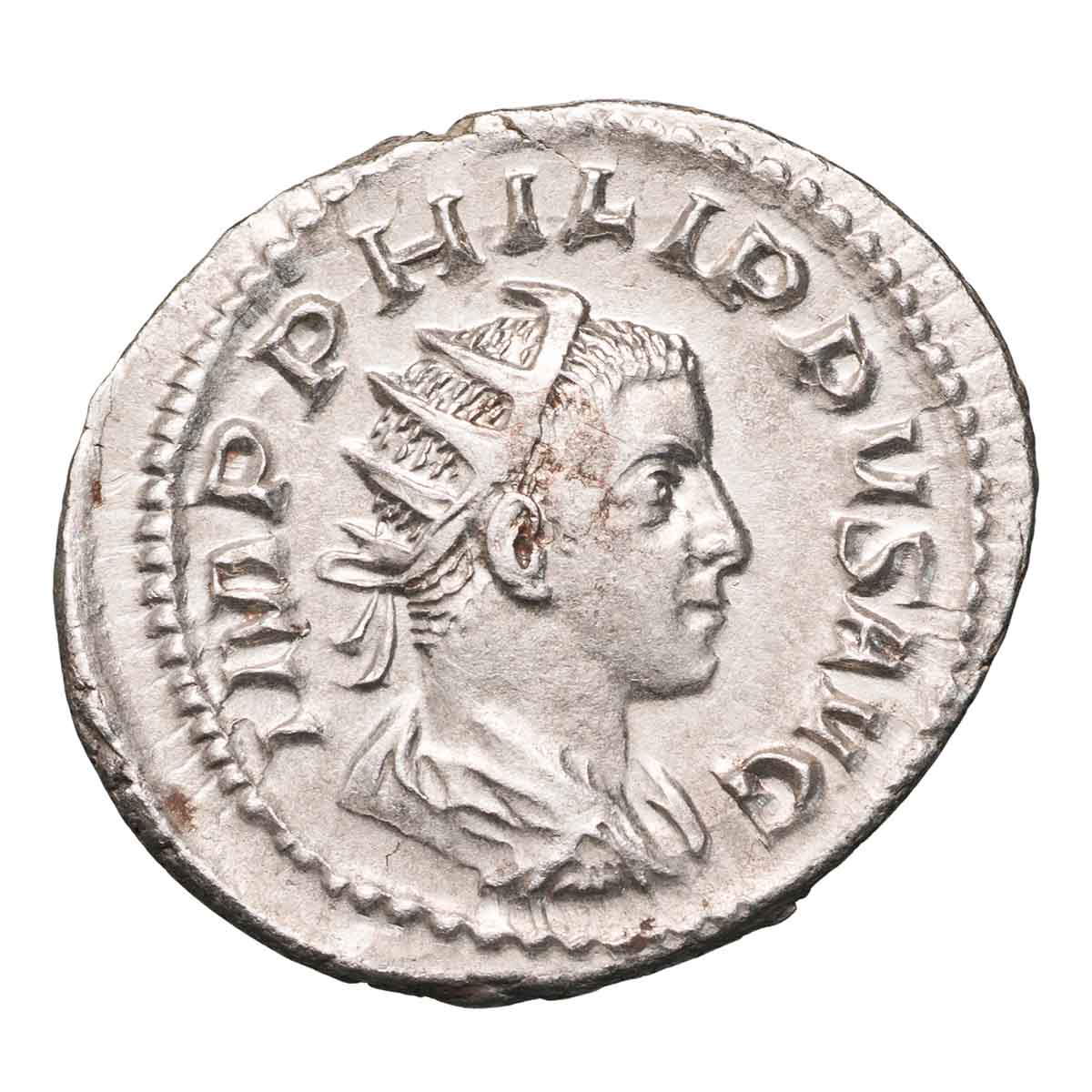 Ancient Rome Philip II 244-249AD Antoninianus Extremely Fine - Image 2