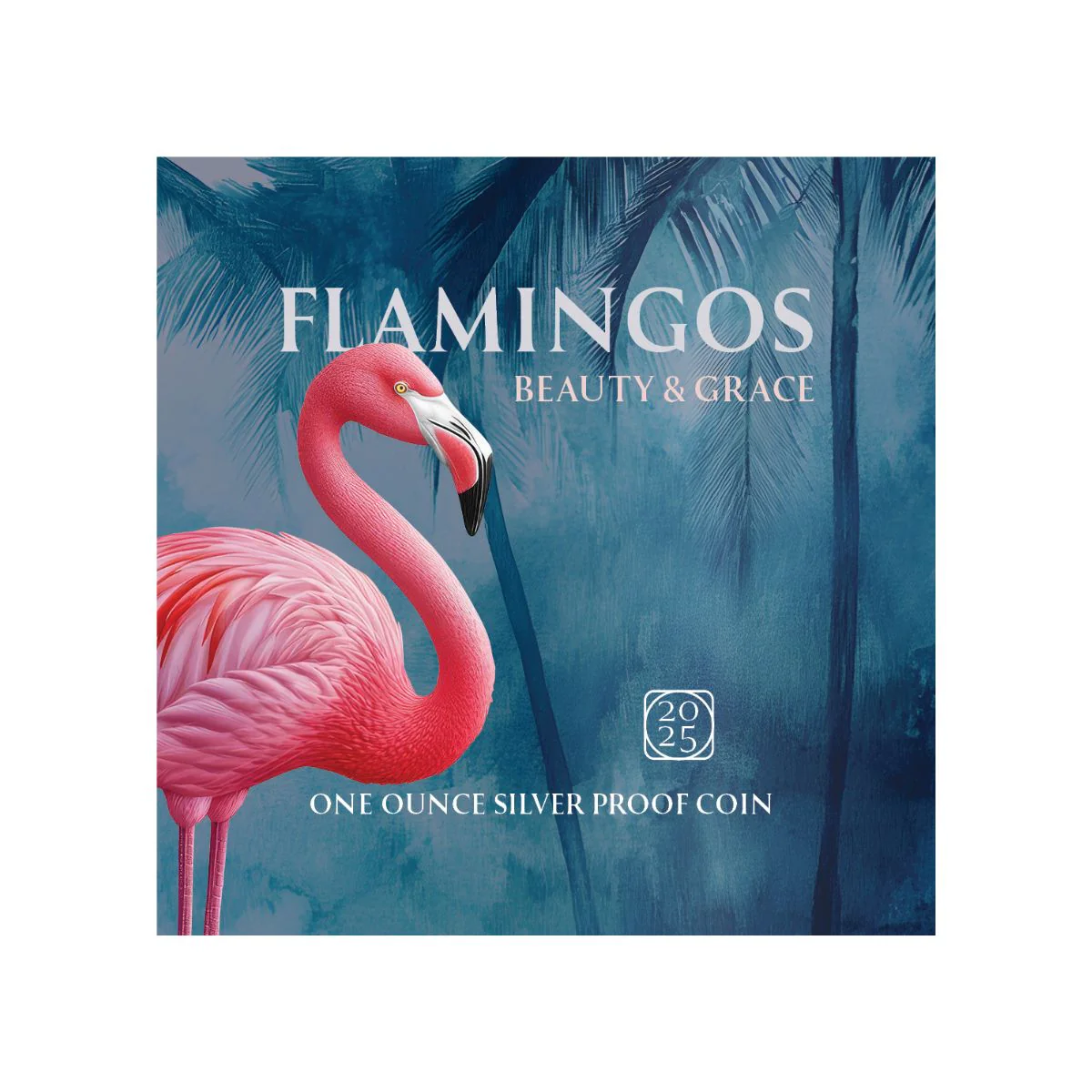 Pink Flamingo 2025 $1 Rose Gold-plated 1oz Silver Proof Coin - Image 6