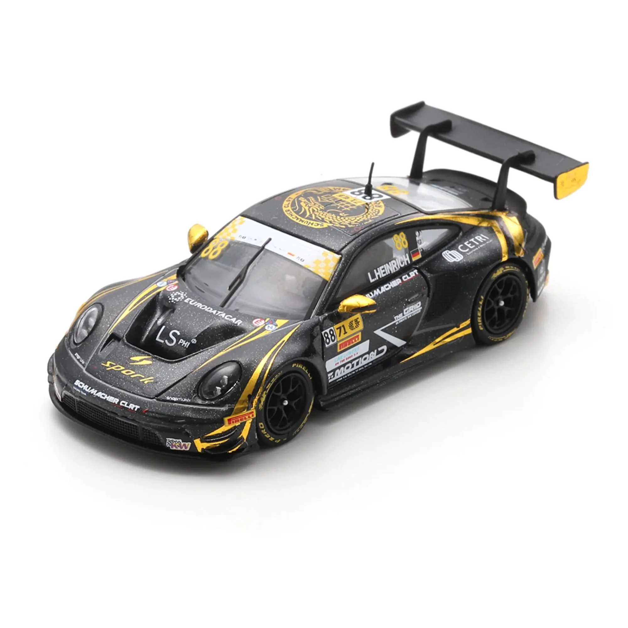 Porsche 911 GT3 R (992) No.88 Schumacher CLRT Racing Team - FIA GT World Cup Macau 2024 - Laurin Heinrich - 1:64 Scale Resin Model Car