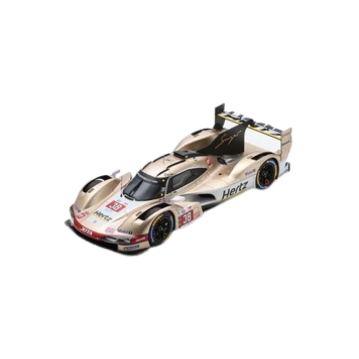 Porsche 963 No.38 HERTZ TEAM JOTA - 9th Le Mans 24H 2024 - O. Rasmussen - J. Button - P. Hanson - 1:18 Scale Resin Model Car