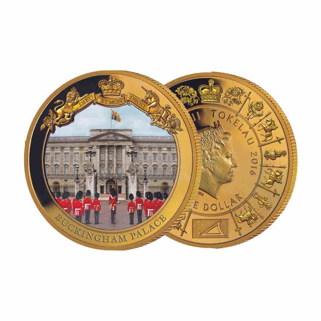 Queen Elizabeth II 2016 $1 Buckingham Palace Gold-plated Proof Coin