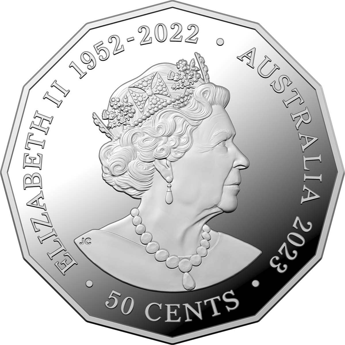 Queen Elizabeth II 2023 50c Commemoration Silver Proof Coin - Image 2