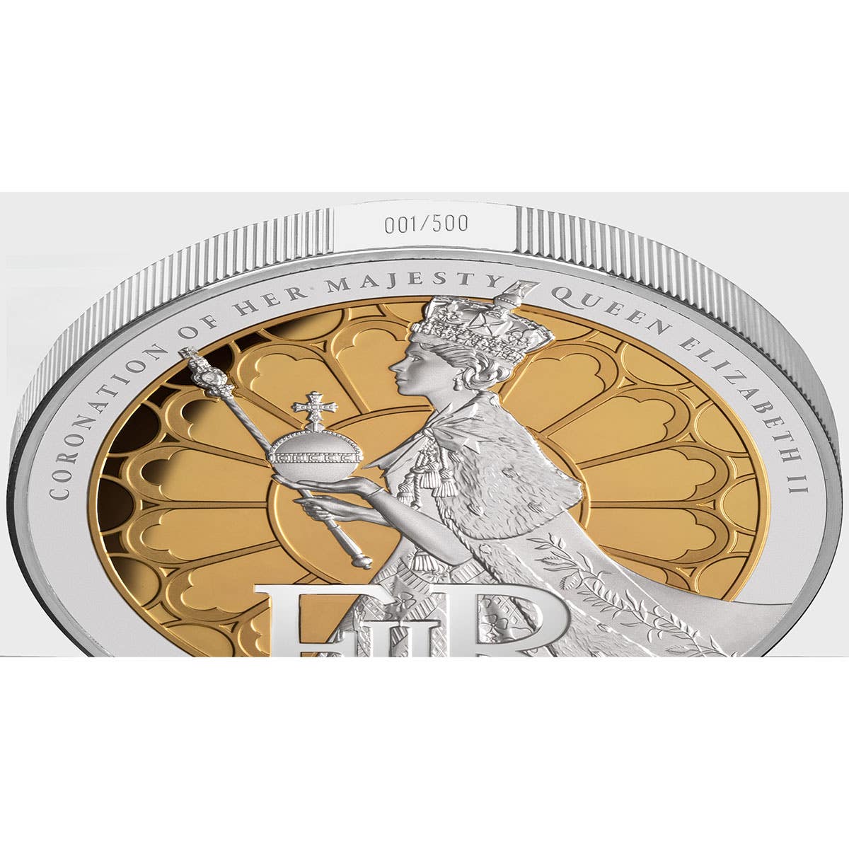 Queen Elizabeth II Coronation 70th Anniversary 2023 $10 5oz Gold-plated Silver Proof Coin - Image 3