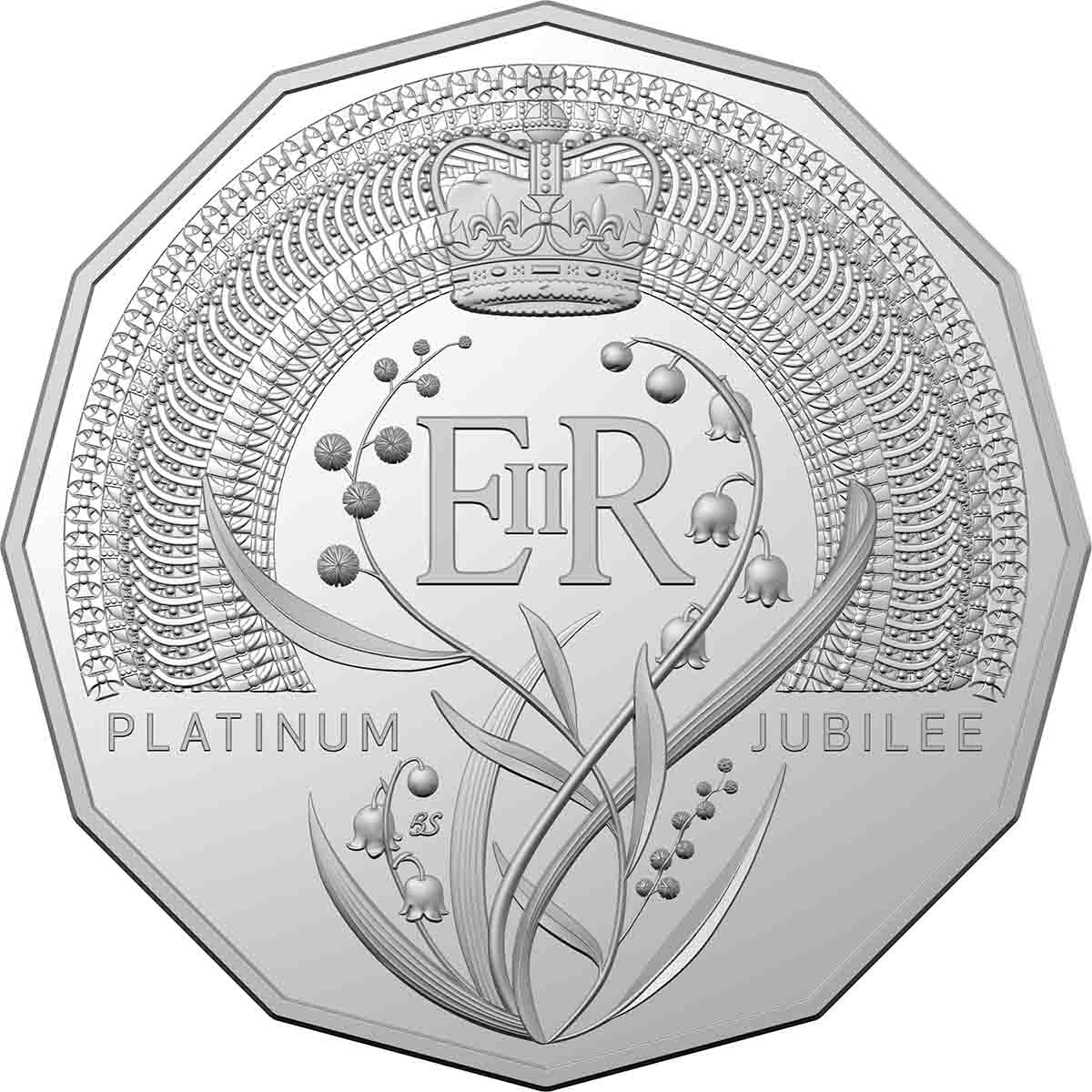Australia Elizabeth II Platinum Jubilee 2022 50c Cupro-Nickel Uncirculated Coin - Image 2
