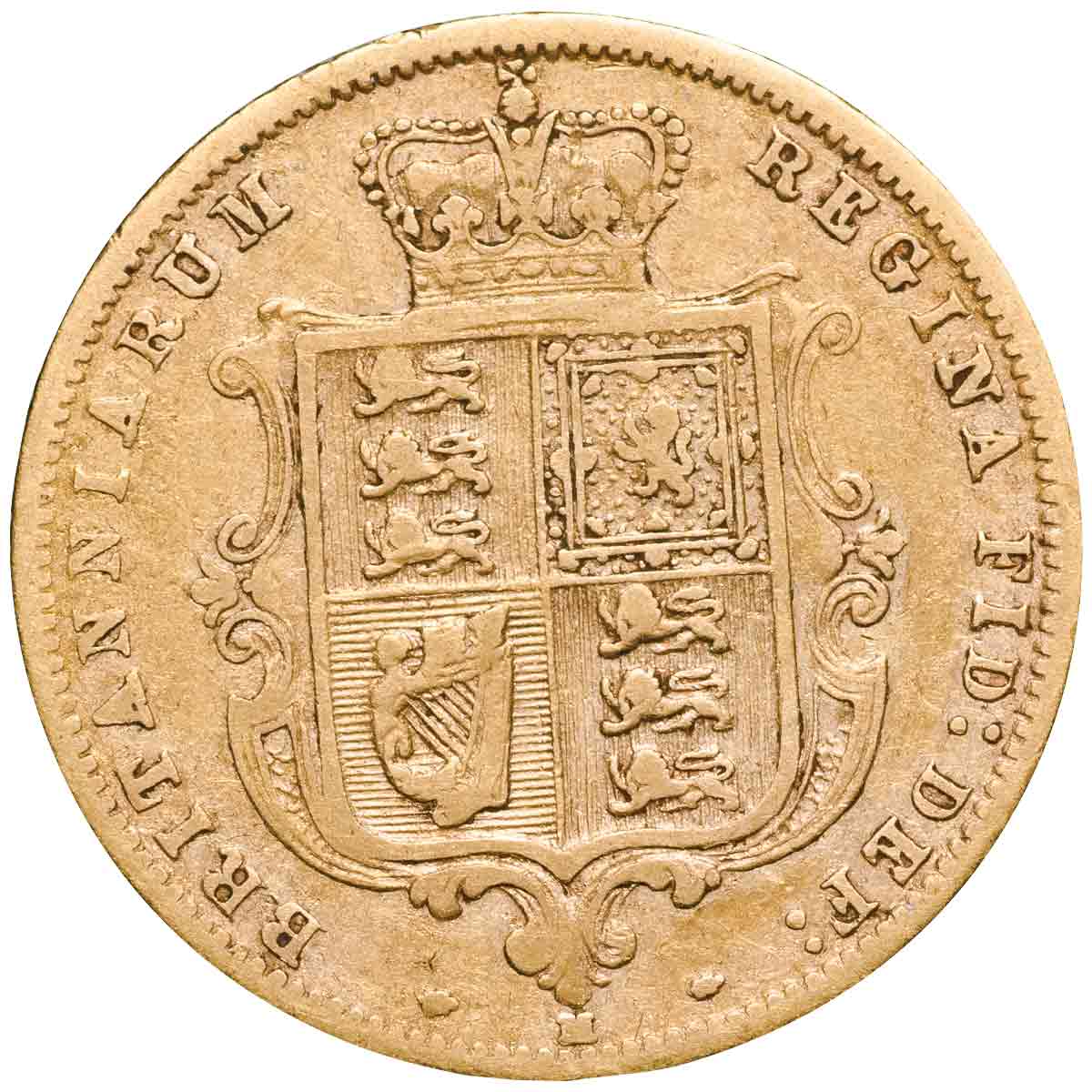 1885 Melbourne Queen Victoria Young Head Shield Gold Half Sovereign about Very Fine - Image 2
