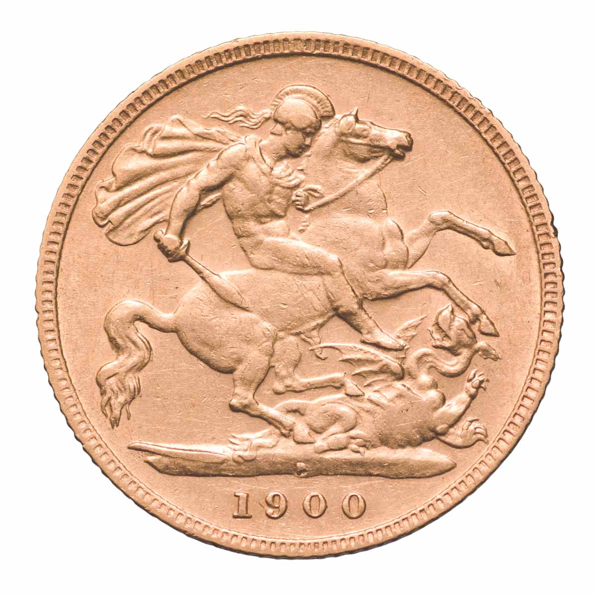 1900 Perth Queen Victoria Veiled Head Gold Half Sovereign Very Fine - Image 2