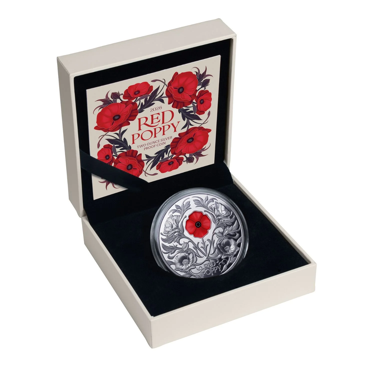 Red Poppy 2026 $5 Window 2oz Silver Proof Coin - Image 5