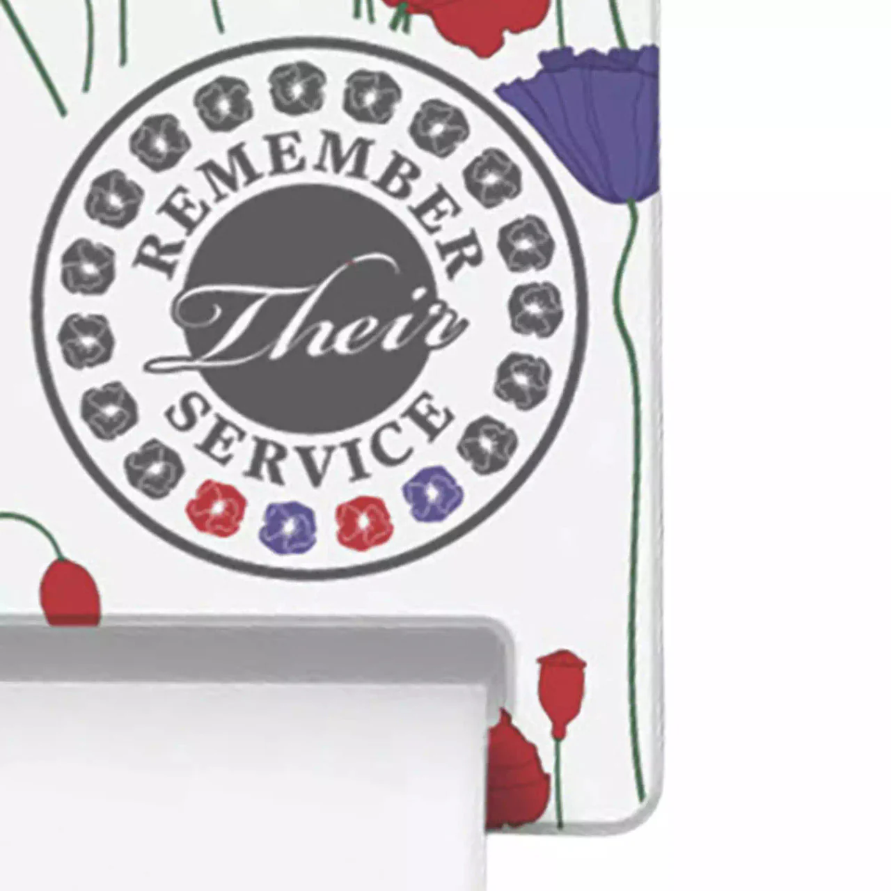 Remember Their Service Red & Purple Poppy Magnet Memo Pad - Image 3