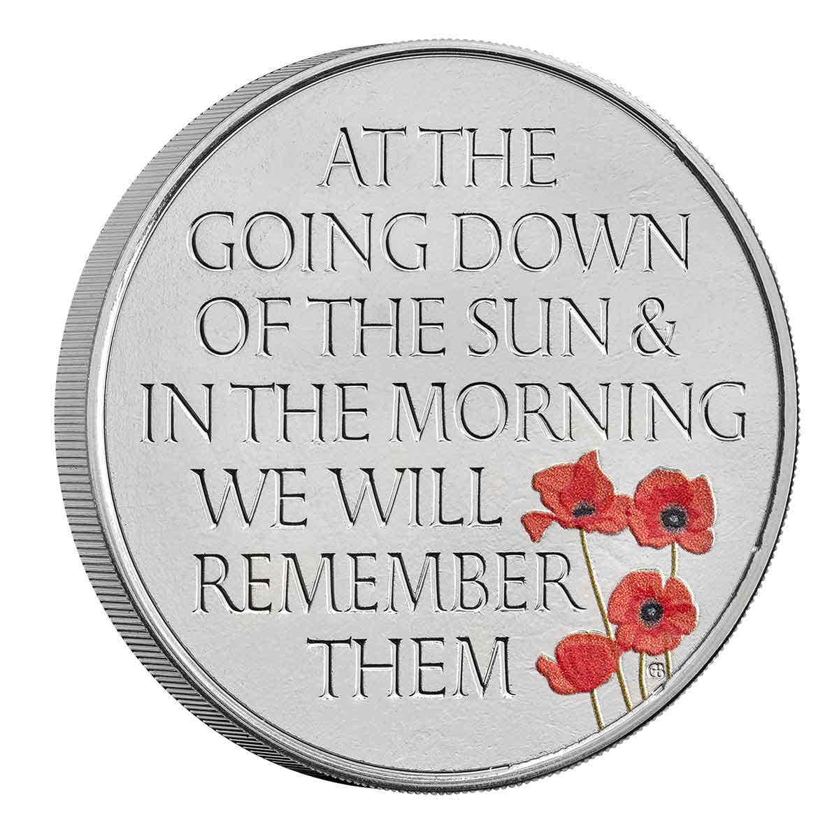 Remembrance Day 2021 £5 Coloured Cupro-Nickel Brilliant Uncirculated Coin - Image 2