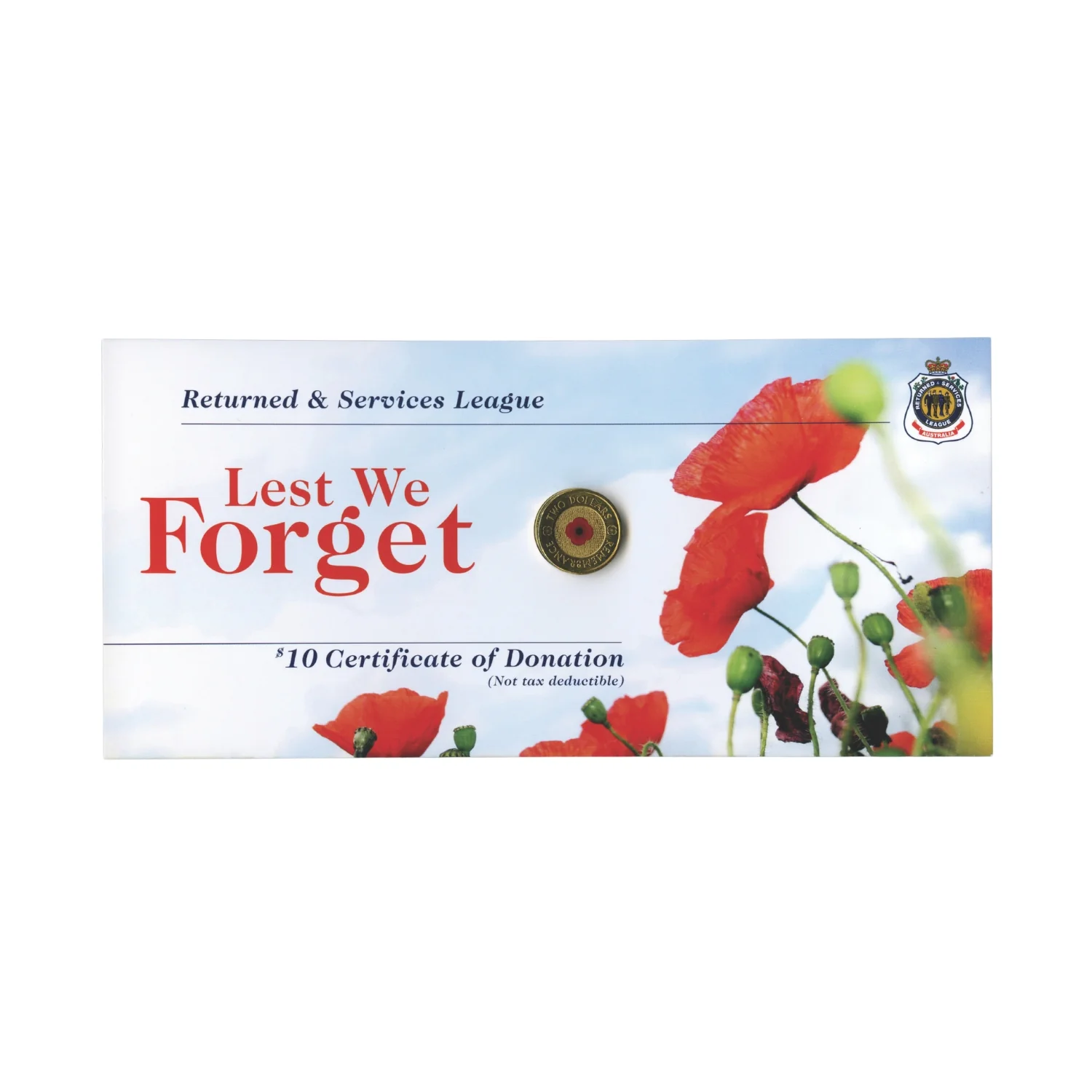 Australia 2012 $2 Red Poppy with RSL Card Uncirculated Coin - Image 3