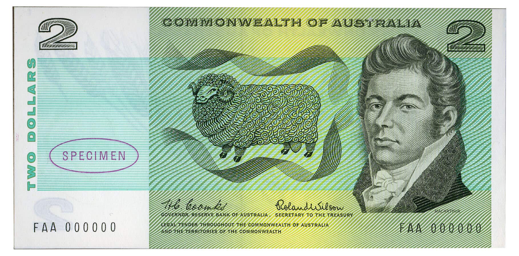 Reserve Bank of Australia 1966 Coombs/Wilson Specimen Banknote 10-Note Collection - Image 6