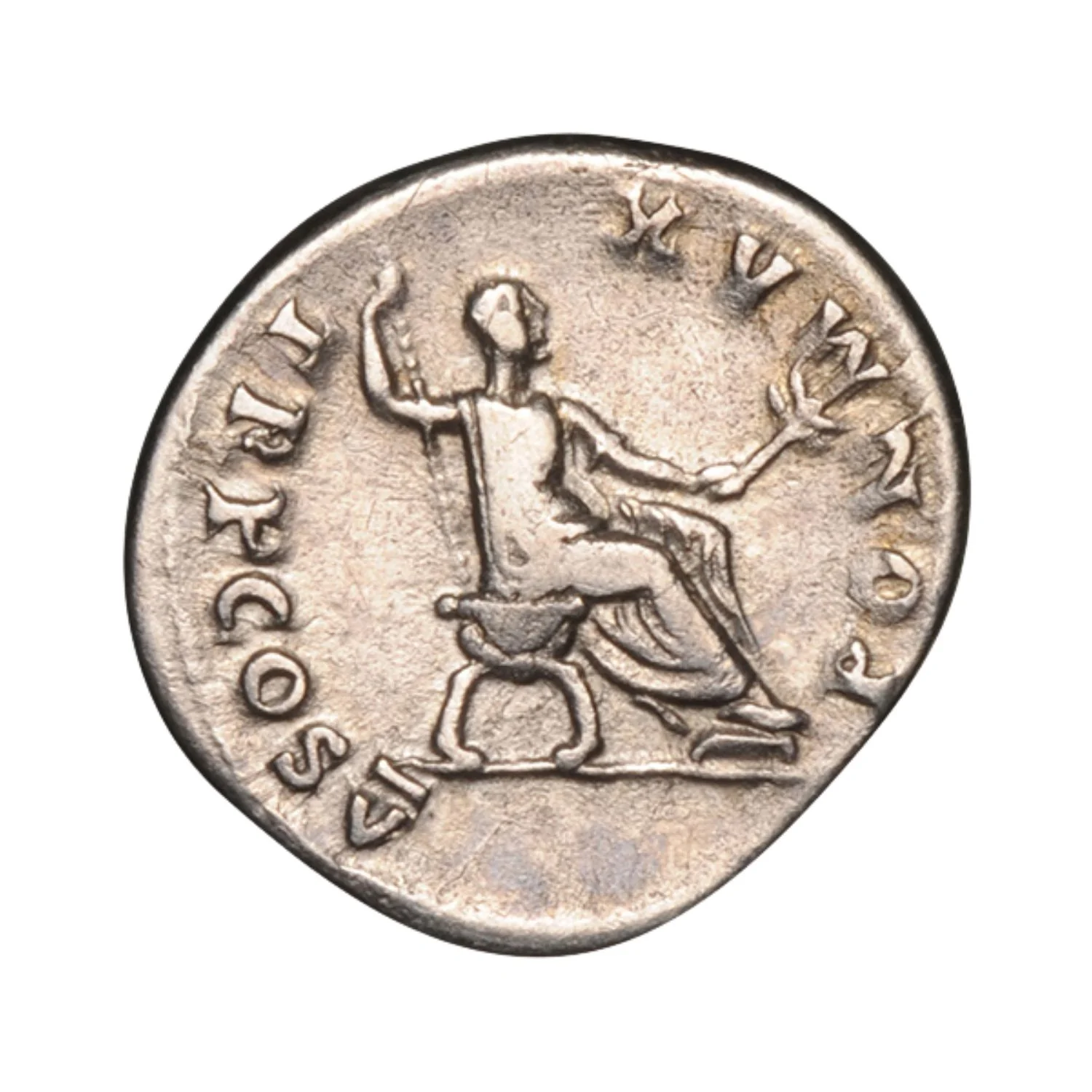Ancient Rome Vespasian 69-79AD Silver Denarius Fine-Very Fine - Image 2