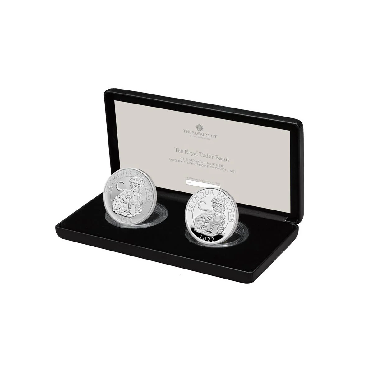 Great Britain Royal Tudor Beasts 2022 £2 Seymour Panther 1oz Silver 2-Coin Proof Set