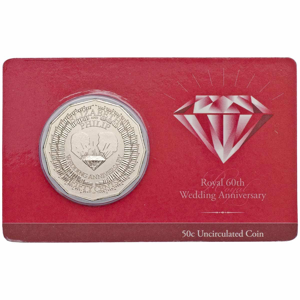Australia Royal Wedding 60th Anniversary 2007 50c Cupro-Nickel Uncirculated Coin