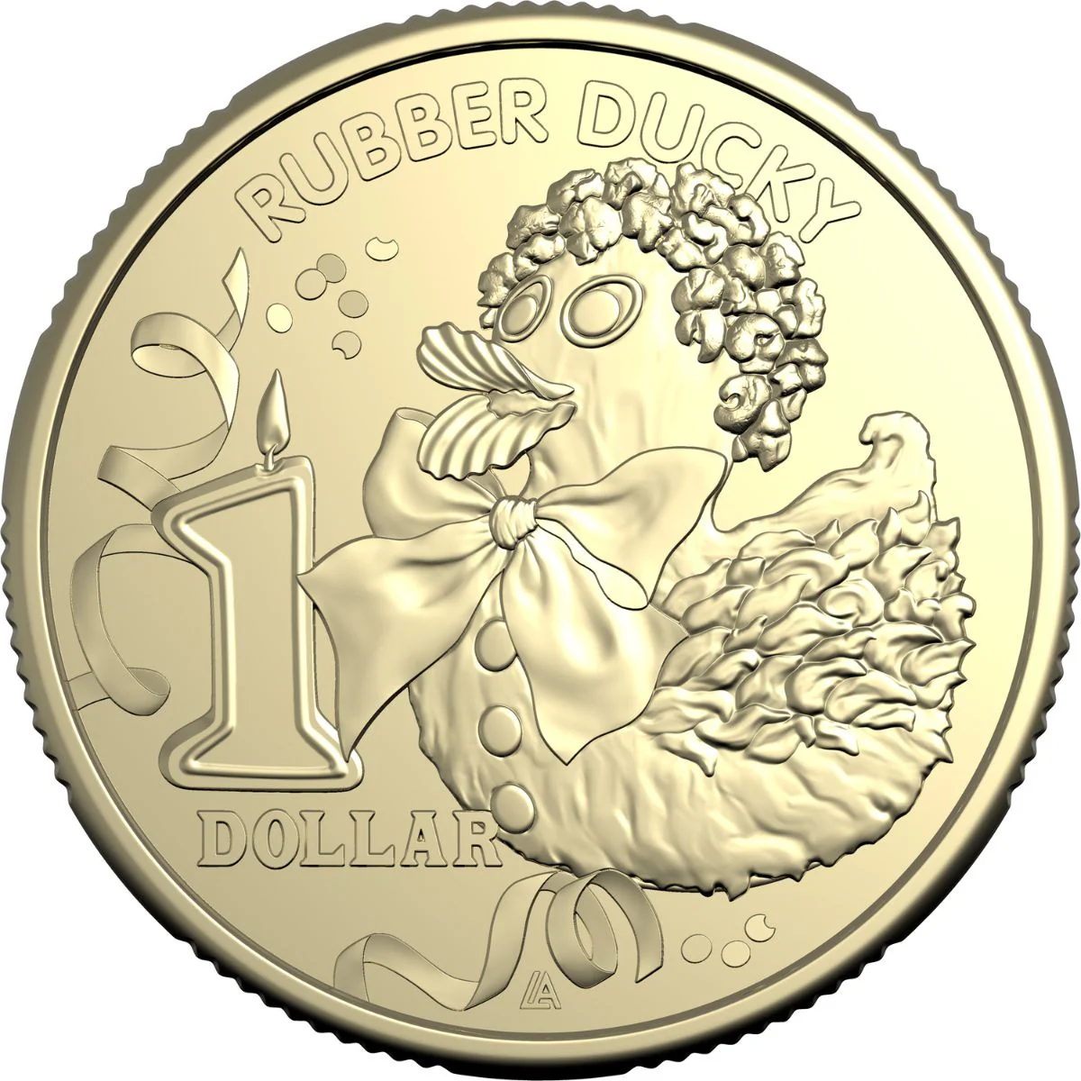 Australia Rubber Ducky Birthday Cake 2025 $1 Aluminium-Bronze Uncirculated Coin - Image 2