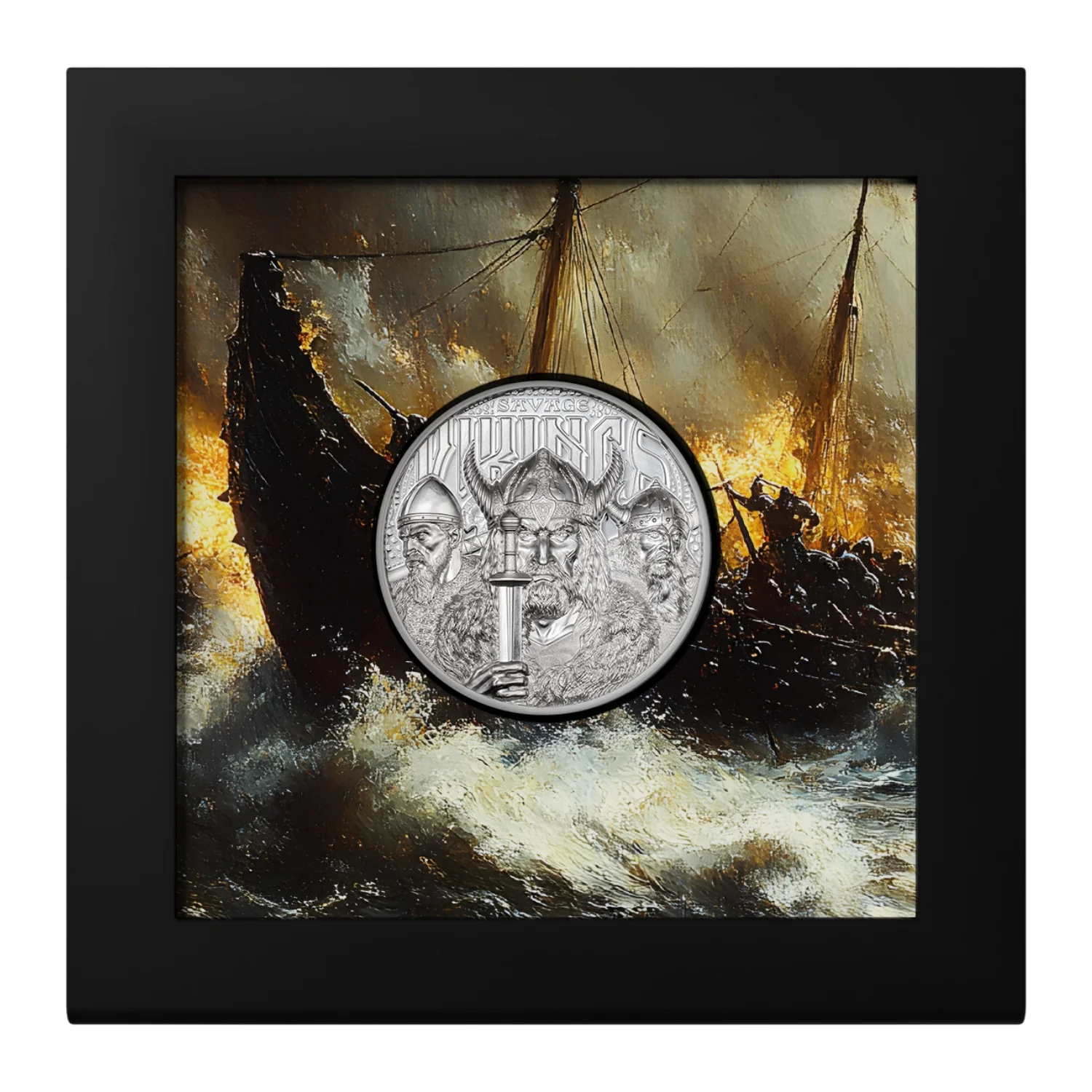 Savage Vikings 2026 $5 Ultra High Relief 1oz Silver Proof Coin - Image 3