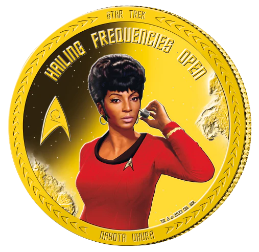 Star Trek 2023 50c Nyota Uhuru Gold-plated Prooflike Coin