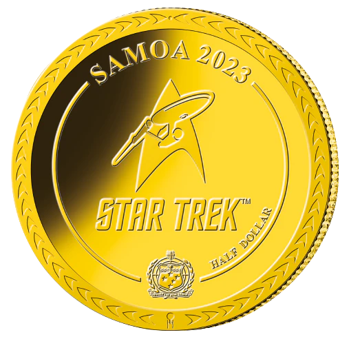 Star Trek  2023 50c Scotty Gold-plated Prooflike Coin - Image 2