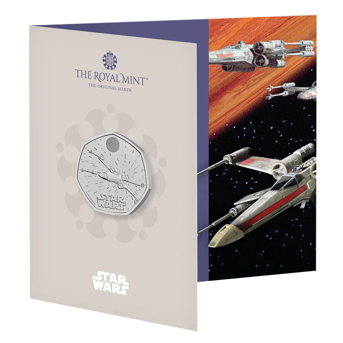 Great Britain Star Wars X-Wing 2024 50p Cupro-Nickel Brilliant Uncirculated Coin - Image 3