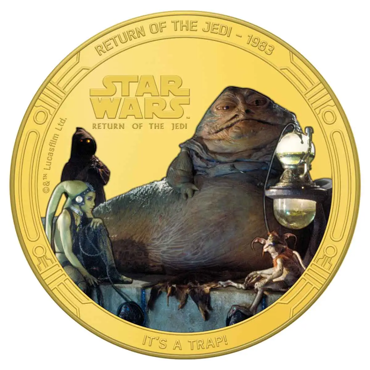 Star Wars Celebrations Return of the Jedi 1983 Gold-plated Prooflike Commemorative