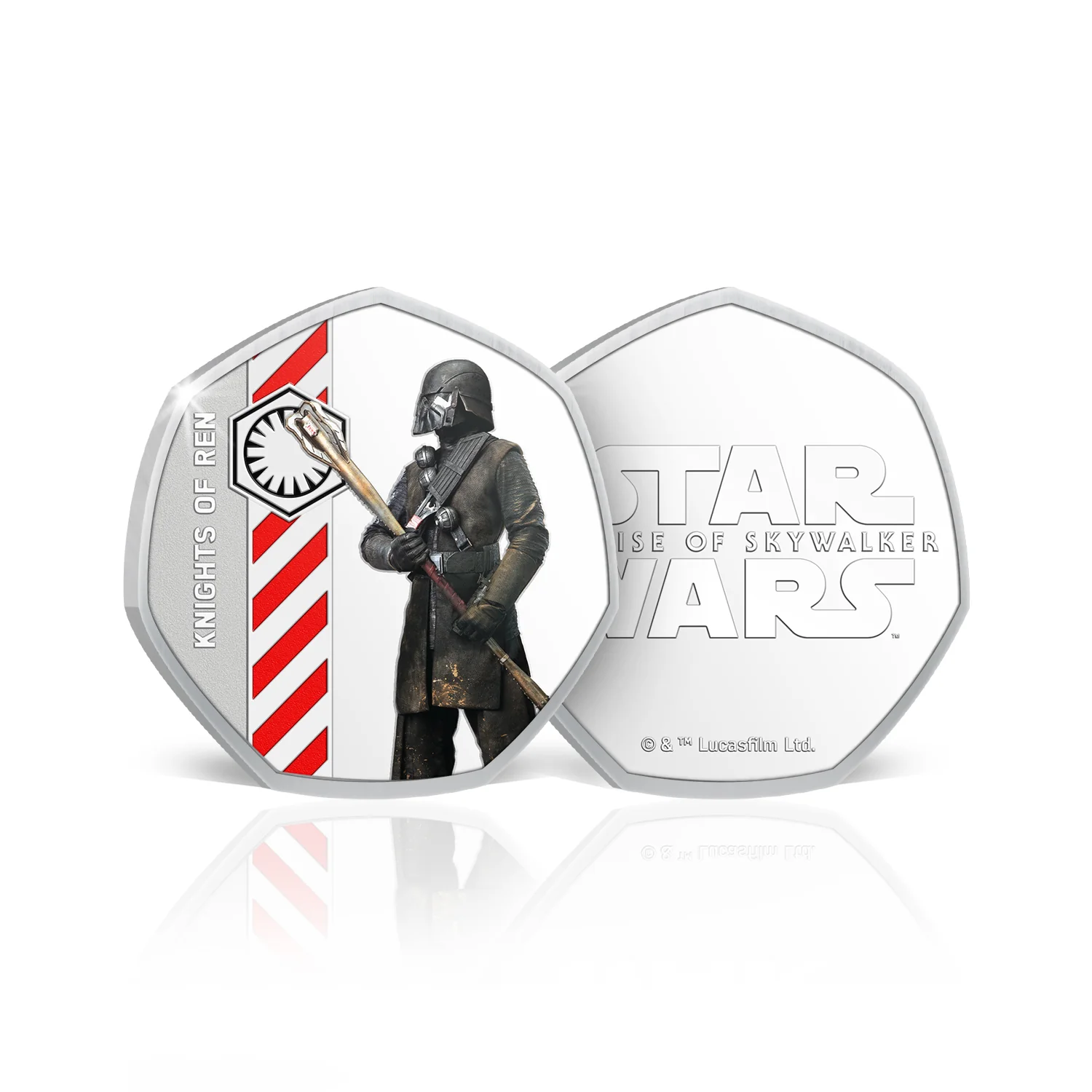 Star Wars Darkside Knights of Ren Mace Silver-plated Prooflike Medallion