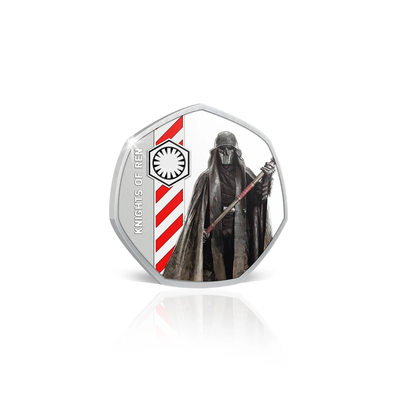 Star Wars Darkside Knights of Ren Polearm Silver-plated Prooflike Medallion - Image 2