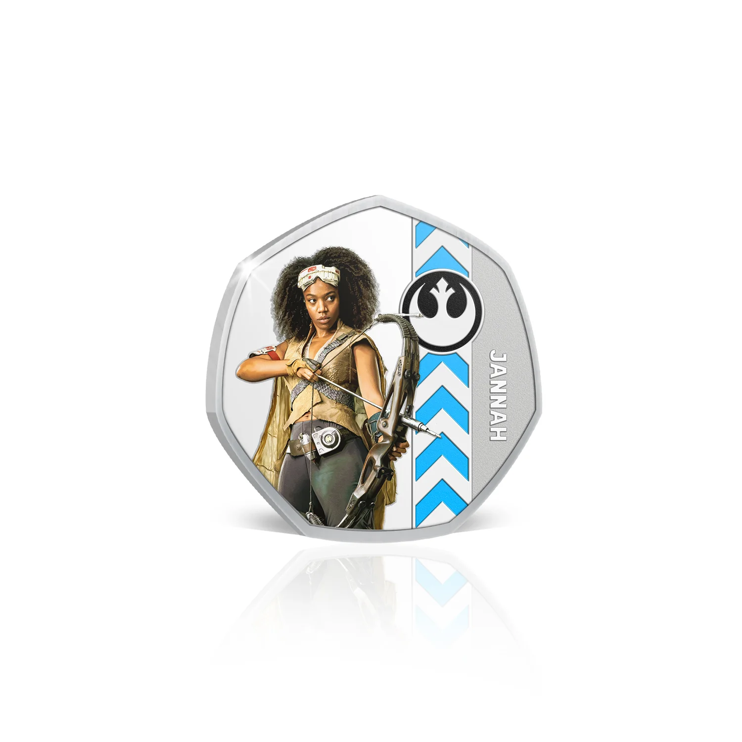 Star Wars Lightside Jannah Silver-plated Prooflike Medallion - Image 2