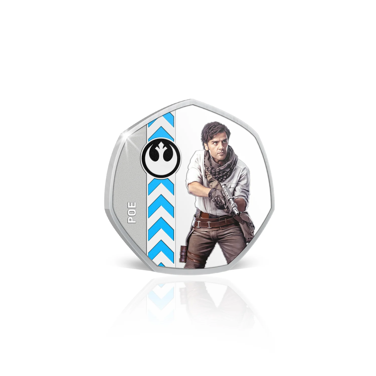 Star Wars Lightside Poe Silver-plated Prooflike Medallion - Image 2