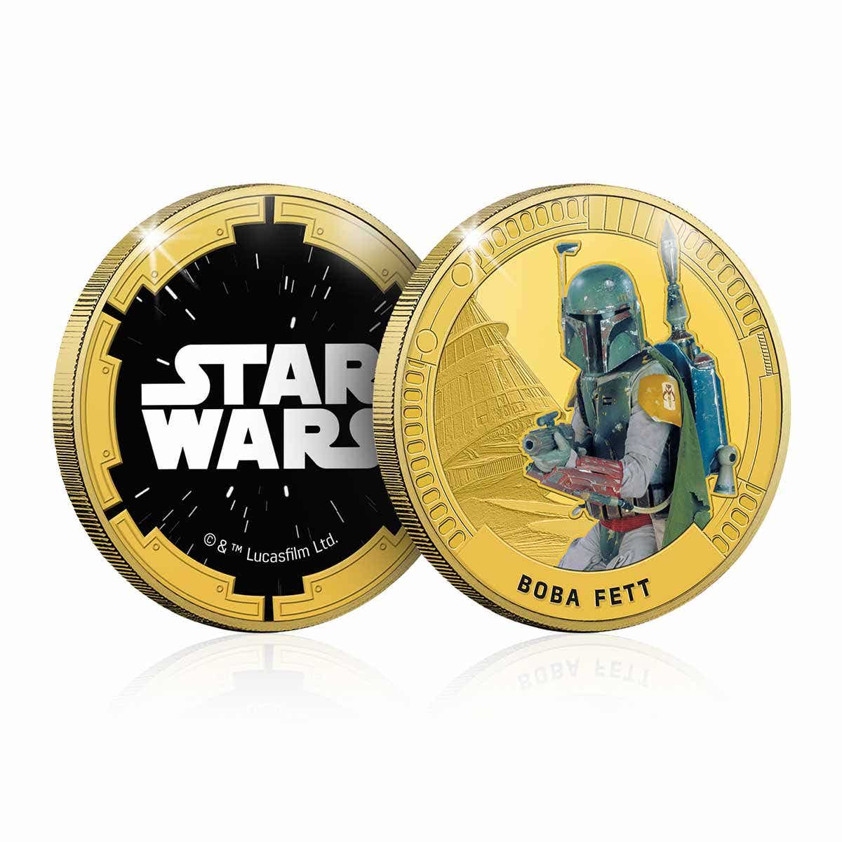 Star Wars Original Trilogy Boba Fett Gold-plated Prooflike Commemorative