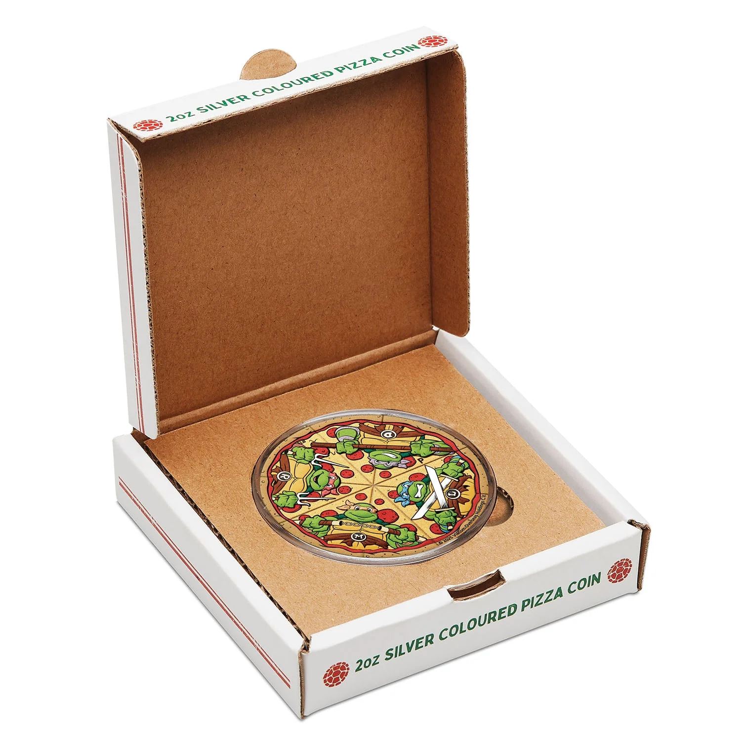 Teenage Mutant Ninja Turtles 2025 $2 Pizza Colour 2oz Silver Uncirculated Coin - Image 3