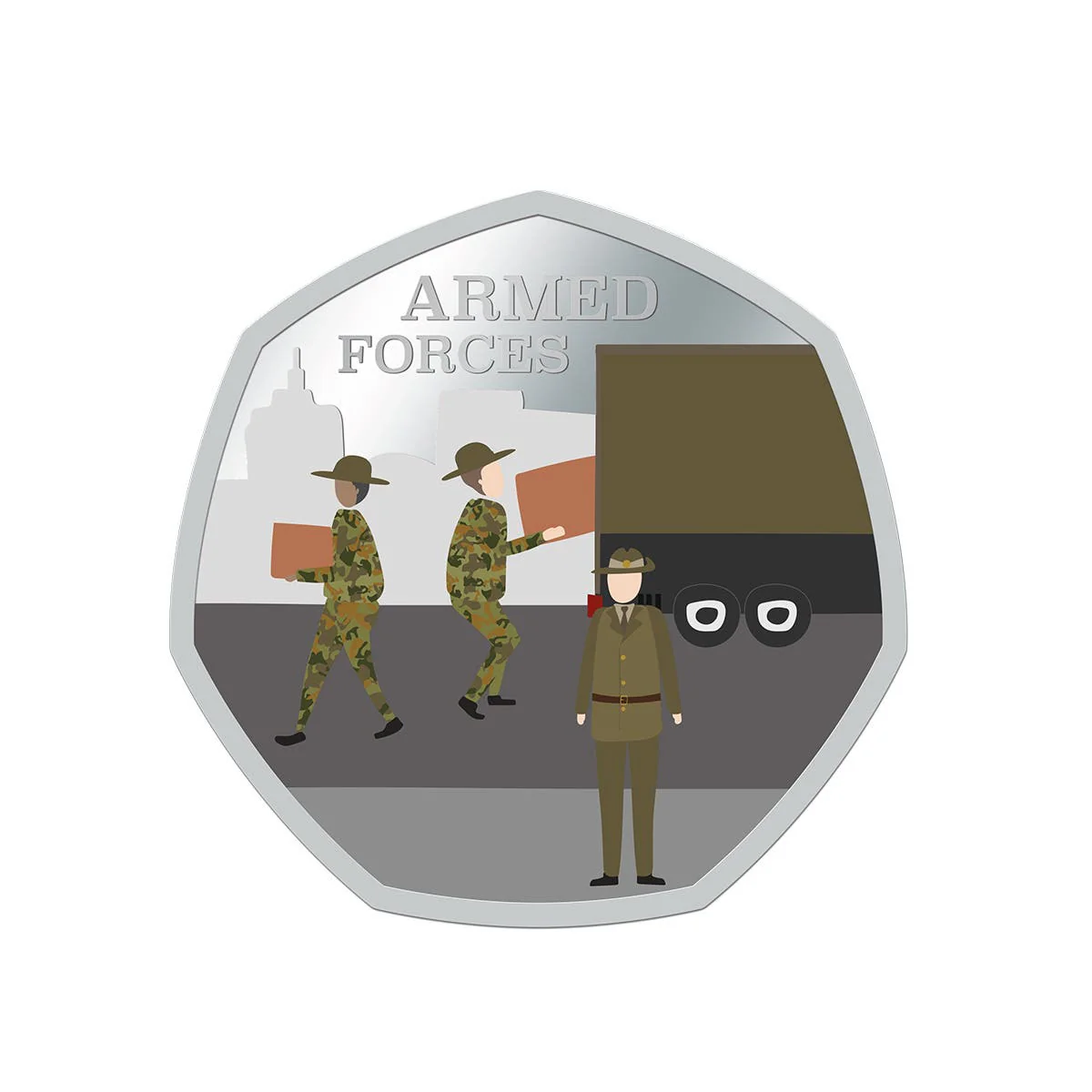 Thank You 2020 Half Dollar Armed Forces Silver-plated Coin