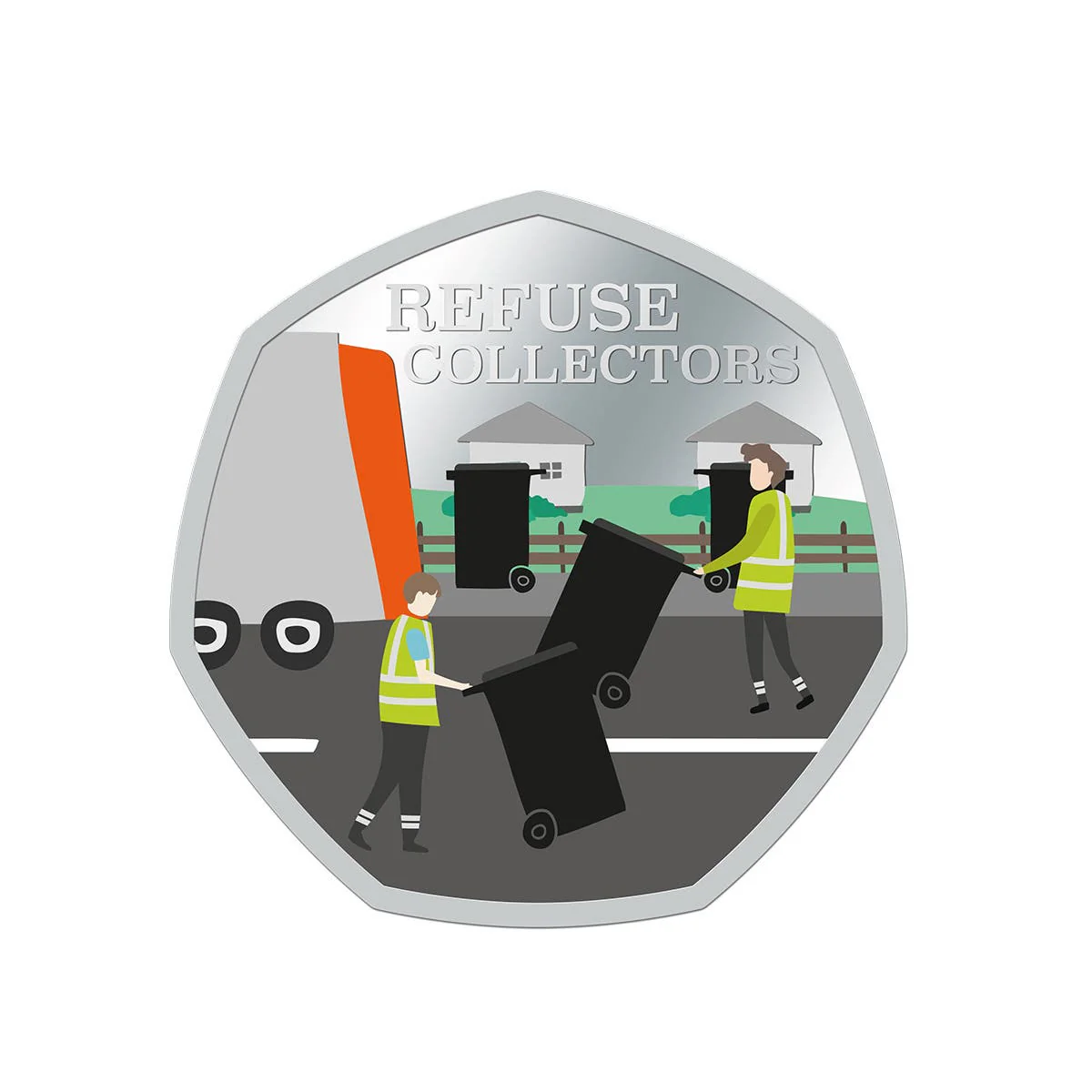 Thank You 2020 Half Dollar Refuse Collectors Silver-plated Coin