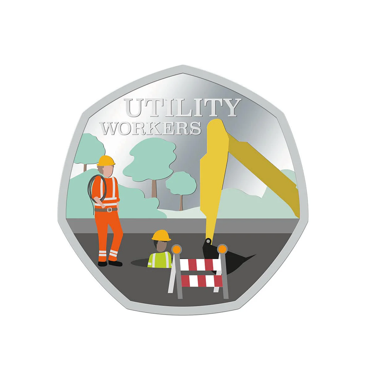 Thank You 2020 Half Dollar Utility Workers Silver-plated Coin