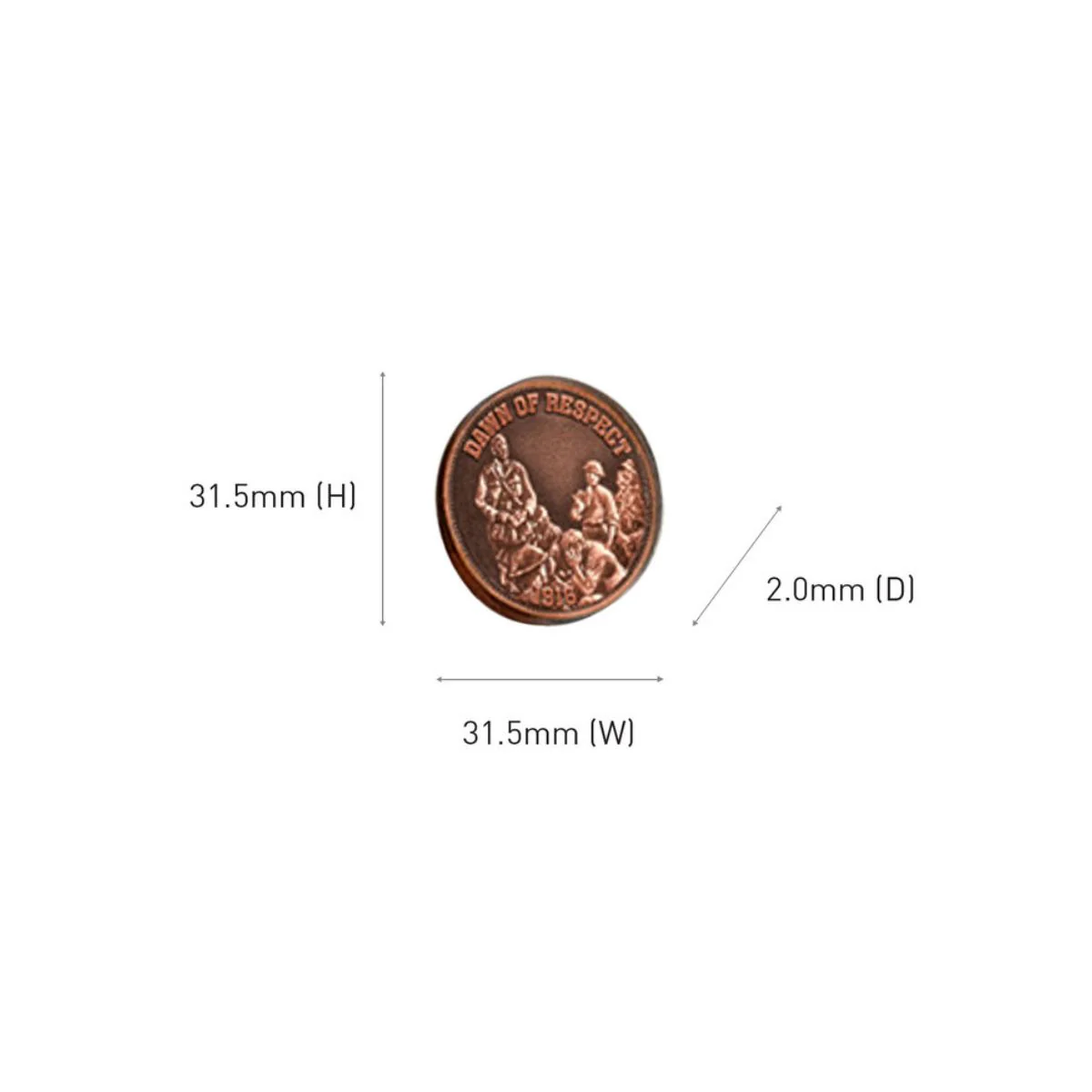 The Dawn of Respect Western Front 1916 Commemorative Penny - Image 2