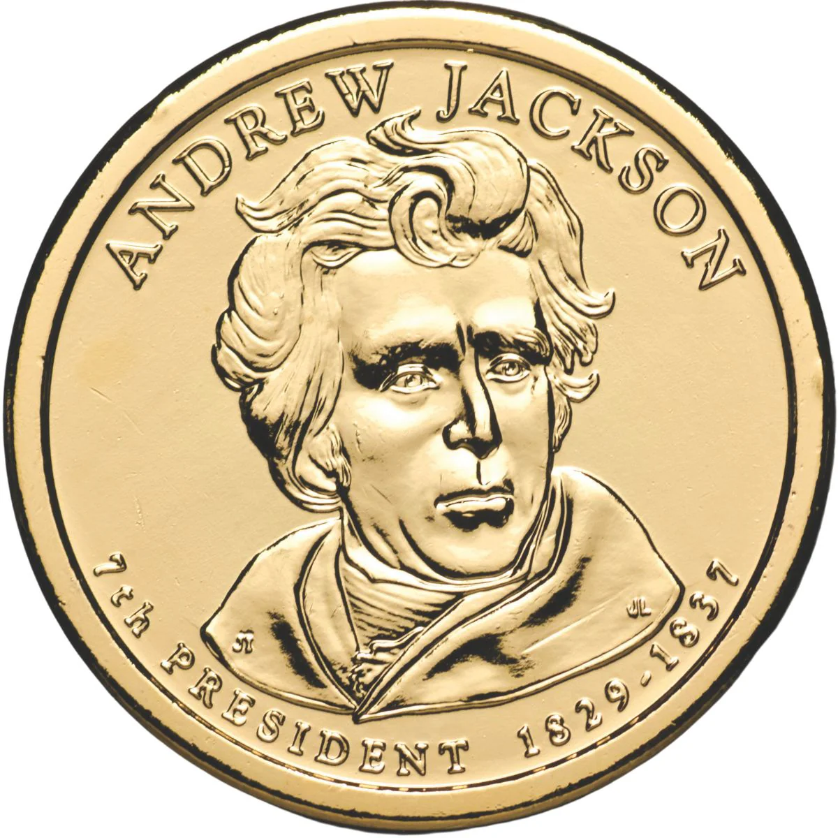 US Presidents 2008 $1 Andrew Jackson Gold-plated Coin