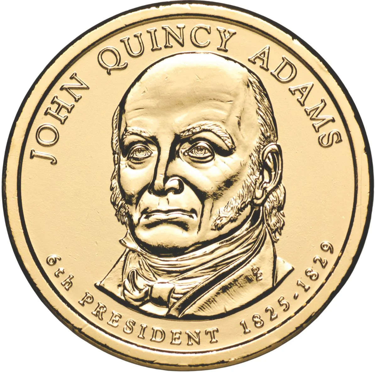 US Presidents 2008 $1 John Quincy Adams Gold-plated Coin