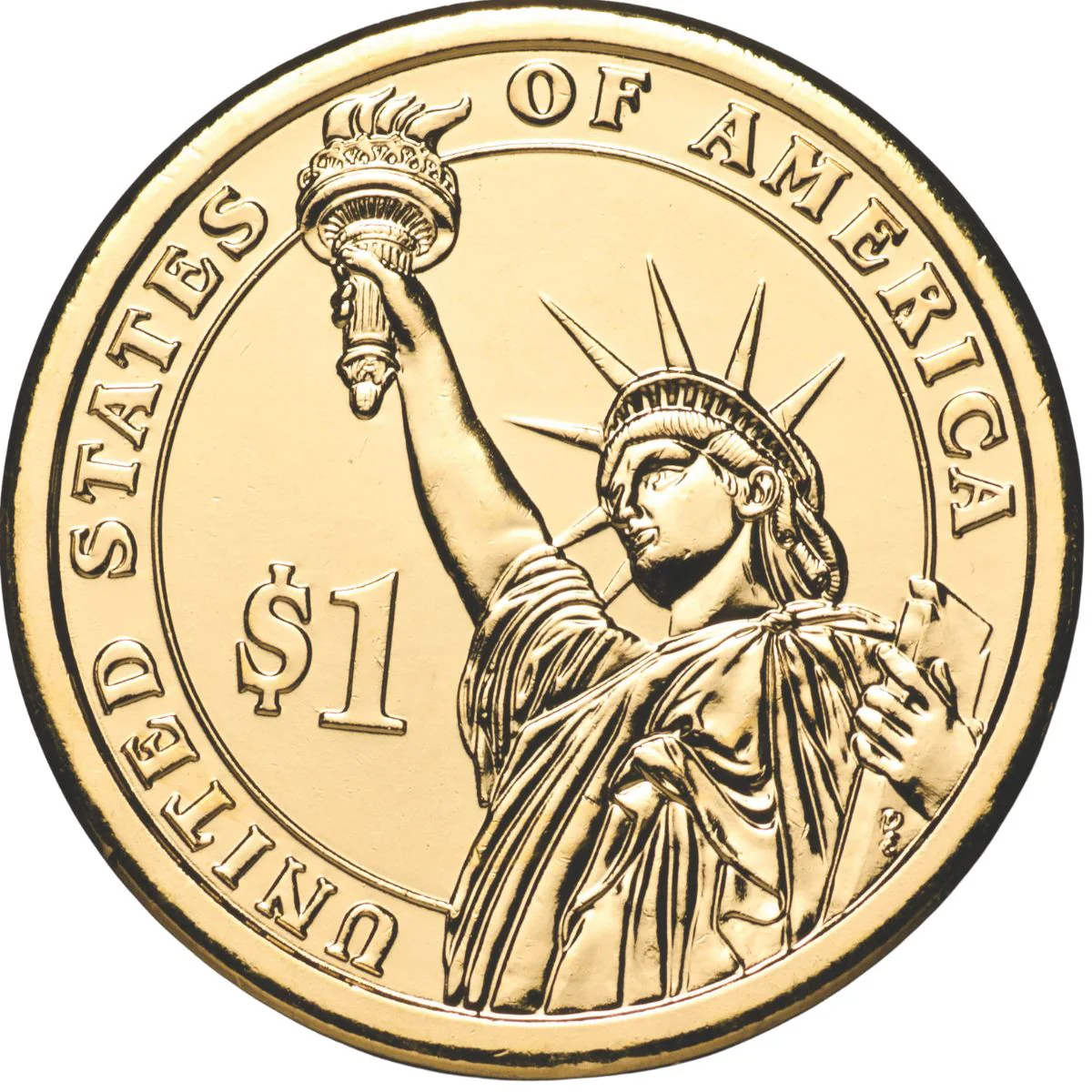 US Presidents 2008 $1 Martin Van Buren Gold-plated Coin - Image 2
