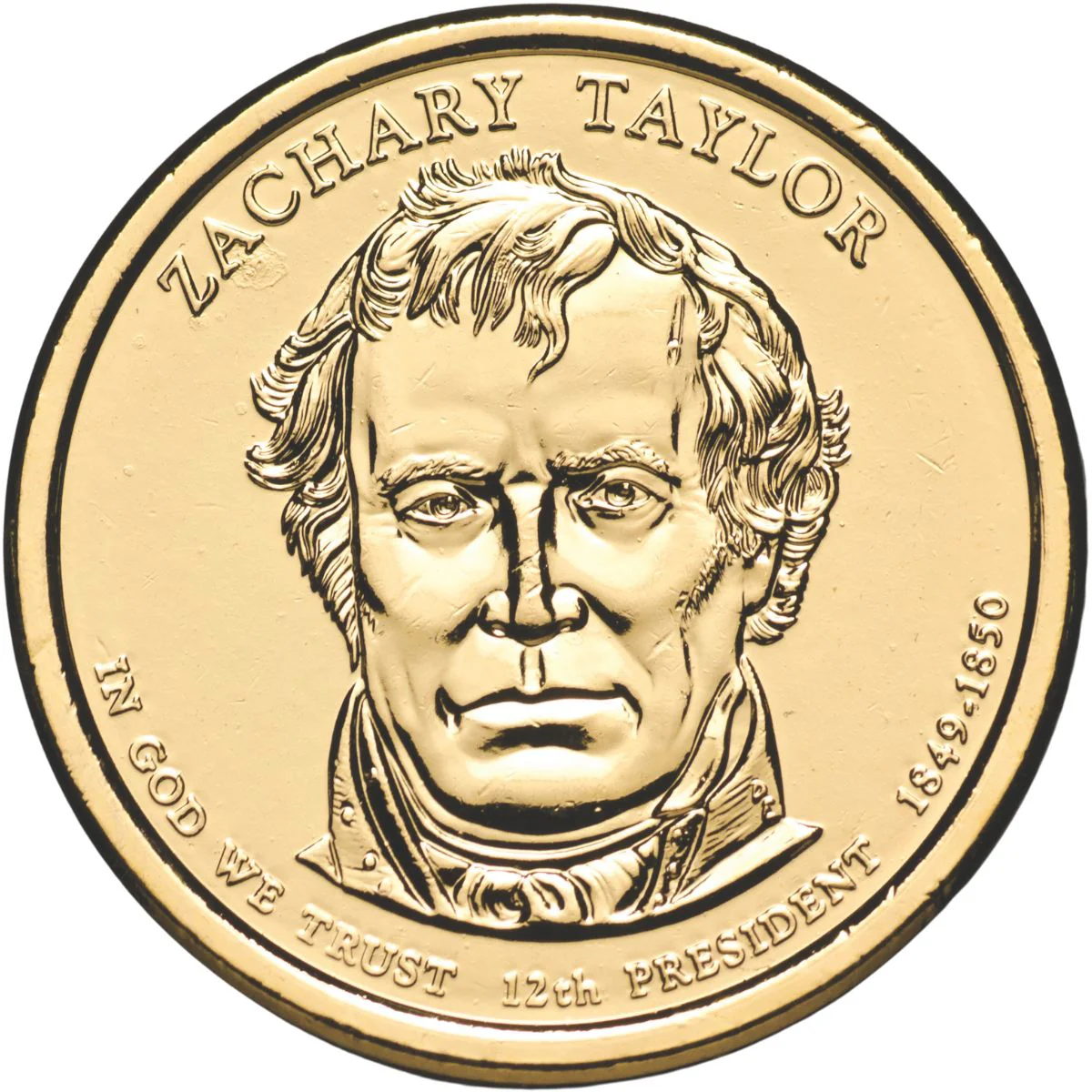 US Presidents 2009 $1 Zachary Taylor Gold-plated Coin