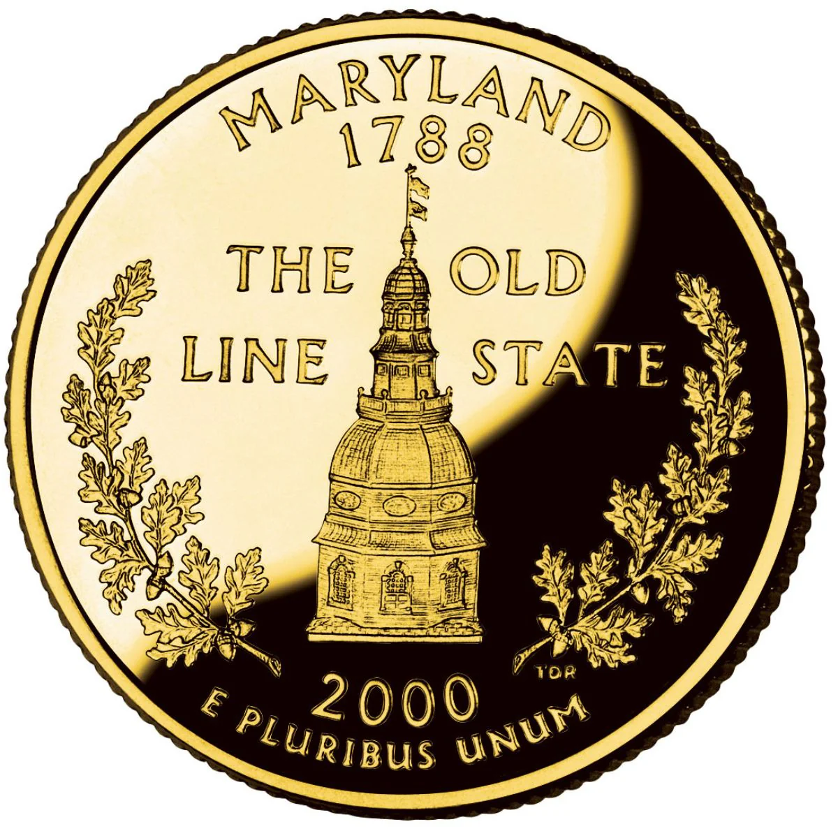 US State Quarters 2000 Maryland Gold-plated Coin
