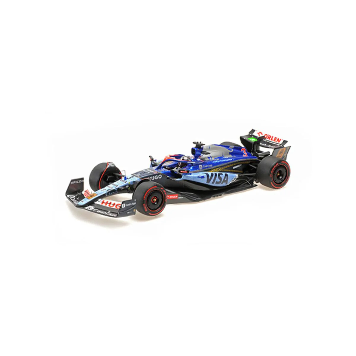 Visa Cash App RB Formula One Team VCARB 01 No.3 Singapore GP 2024 - Daniel Ricciardo - "Last Race" - 1:64 Scale Resin Model Car